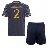 Camisa de time de futebol Real Madrid Daniel Carvajal #2 Replicas 2º Equipamento Infantil 2023-24 Manga Curta (+ Calças curtas)